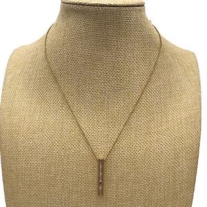 Michael Kors Black Tie Affair Gold-Tone Crystal Barrel Pendant Necklace